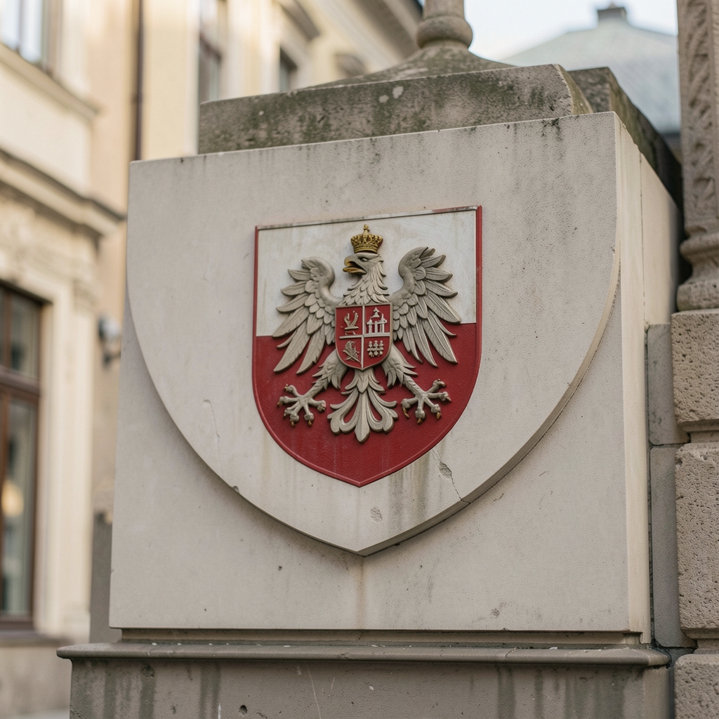 Zgrada Hrvatskog sabora u Zagrebu s državnim grbom, simbolizirajući državni proračun i fiskalna pitanja